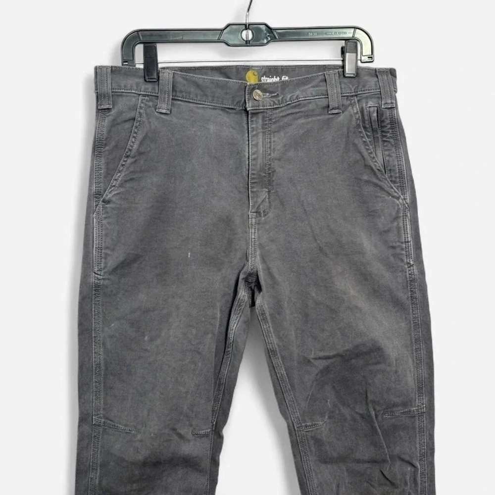 Carhartt Straight Fit Work Pants Gray 33x32 Utility Canvas Carpenter Workwear‎